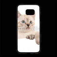 Coque Personnalisée Samsung S7 Edge Premium Petit chaton en portrait