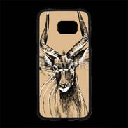 Coque Personnalisée Samsung S7 Edge Premium Antilope mâle en dessin