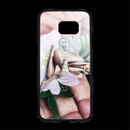 Coque Personnalisée Samsung S7 Edge Premium Jolie femme avec des ailes de Papillon