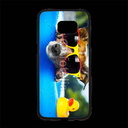 Coque Personnalisée Samsung S7 Edge Premium Chien à la piscine 5