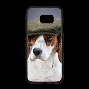 Coque Personnalisée Samsung S7 Edge Premium Beagle avec casquette