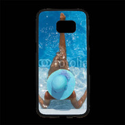 Coque Personnalisée Samsung S7 Edge Premium Femme à la piscine