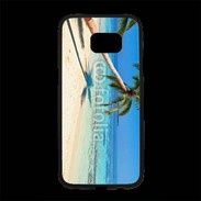 Coque Personnalisée Samsung S7 Edge Premium Palmier sur la plage tropicale