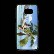 Coque Personnalisée Samsung S7 Edge Premium Palmier et charme sur la plage