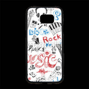 Coque Personnalisée Samsung S7 Edge Premium Eléments de musique en dessin