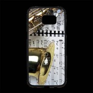 Coque Personnalisée Samsung S7 Edge Premium Saxophone et partitions 15