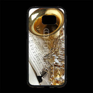 Coque Personnalisée Samsung S7 Edge Premium Saxophone et partitions 16