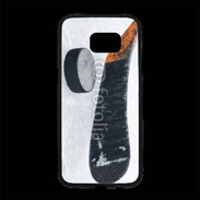 Coque Personnalisée Samsung S7 Edge Premium Crosse et palet de Hockey sur glace