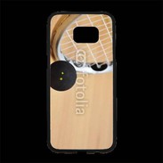Coque Personnalisée Samsung S7 Edge Premium Squash raquette et balle