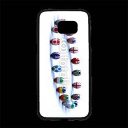 Coque Personnalisée Samsung S7 Edge Premium Rangée de ballon de rugby