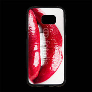 Coque Personnalisée Samsung S7 Edge Premium Bouche sexy gloss rouge