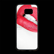 Coque Personnalisée Samsung S7 Edge Premium bouche sexy rouge à lèvre gloss crayon contour