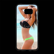 Coque Personnalisée Samsung S7 Edge Premium Belle femme à la plage 10