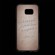 Coque Personnalisée Samsung S7 Edge Premium Pêché stupidité Rouge Citation Oscar Wilde