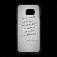 Coque Personnalisée Samsung S7 Edge Premium Portrait Ame Gris Citation Oscar Wilde