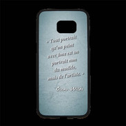 Coque Personnalisée Samsung S7 Edge Premium Portrait Ame Turquoise Citation Oscar Wilde