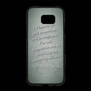 Coque Personnalisée Samsung S7 Edge Premium Sympathiser Vert Citation Oscar Wilde