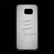 Coque Personnalisée Samsung S7 Edge Premium Aimer Gris Citation Oscar Wilde