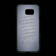 Coque Personnalisée Samsung S7 Edge Premium Chaque fois Bleu Citation Oscar Wilde