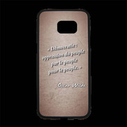 Coque Personnalisée Samsung S7 Edge Premium Démocratie Rouge Citation Oscar Wilde
