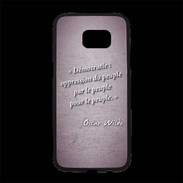 Coque Personnalisée Samsung S7 Edge Premium Démocratie Violet Citation Oscar Wilde