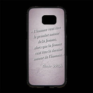 Coque Personnalisée Samsung S7 Edge Premium Homme veut Rose Citation Oscar Wilde