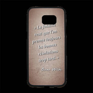 Coque Personnalisée Samsung S7 Edge Premium Fatalité Rouge Citation Oscar Wilde