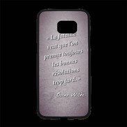 Coque Personnalisée Samsung S7 Edge Premium Fatalité Violet Citation Oscar Wilde