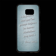 Coque Personnalisée Samsung S7 Edge Premium Fatalité Turquoise Citation Oscar Wilde