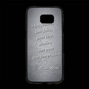Coque Personnalisée Samsung S7 Edge Premium Femmes comprises Noir Citation Oscar Wilde