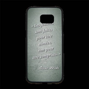 Coque Personnalisée Samsung S7 Edge Premium Femmes comprises Vert Citation Oscar Wilde