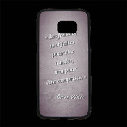 Coque Personnalisée Samsung S7 Edge Premium Femmes comprises Violet Citation Oscar Wilde