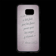 Coque Personnalisée Samsung S7 Edge Premium Fous sages Rose Citation Oscar Wilde