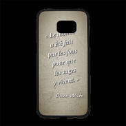 Coque Personnalisée Samsung S7 Edge Premium Fous sages Sepia Citation Oscar Wilde