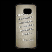 Coque Personnalisée Samsung S7 Edge Premium Horrible ennui Sepia Citation Oscar Wilde