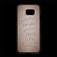 Coque Personnalisée Samsung S7 Edge Premium Vie art Rouge Citation Oscar Wilde