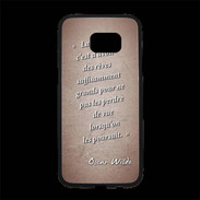 Coque Personnalisée Samsung S7 Edge Premium Sagesse rêves Rouge Citation Oscar Wilde