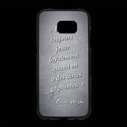 Coque Personnalisée Samsung S7 Edge Premium Cartes gagnantes Noir Citation Oscar Wilde