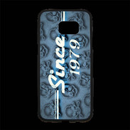 Coque Personnalisée Samsung S7 Edge Premium Since crane bleu 1979