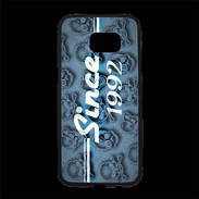 Coque Personnalisée Samsung S7 Edge Premium Since crane bleu 1992