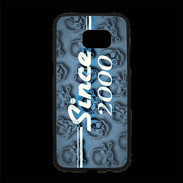 Coque Personnalisée Samsung S7 Edge Premium Since crane bleu 2000
