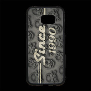 Coque Personnalisée Samsung S7 Edge Premium Since crane gris 1990