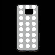 Coque Personnalisée Samsung S7 Edge Premium pois gris & blanc