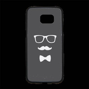 Coque Personnalisée Samsung S7 Edge Premium moustache & noeud 2