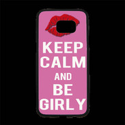 Coque Personnalisée Samsung S7 Edge Premium Keep Calm Girly Rose