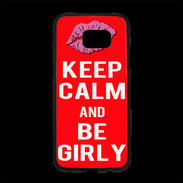 Coque Personnalisée Samsung S7 Edge Premium Keep calm Girly Rouge