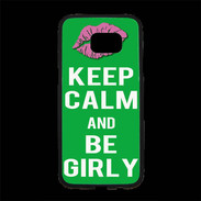 Coque Personnalisée Samsung S7 Edge Premium Keep Calm Girly Vert