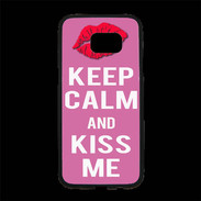 Coque Personnalisée Samsung S7 Edge Premium Keep Calm Kiss me Rose
