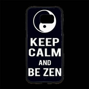 Coque Personnalisée Samsung S7 Edge Premium Keep Calm Be Zen Noir