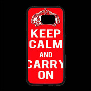 Coque Personnalisée Samsung S7 Edge Premium Keep Calm Carry on Rouge